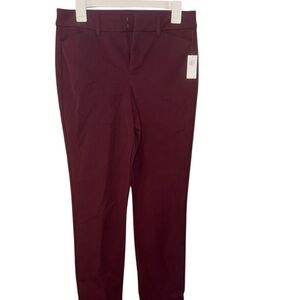 Old Navy Burgundy Pixie Work Pants - Size 8 - NWT